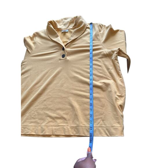 J. Jill Pure Jill Yellow Basic Casual Stretch Soft Button Front Top Size 2X - Picture 11 of 11